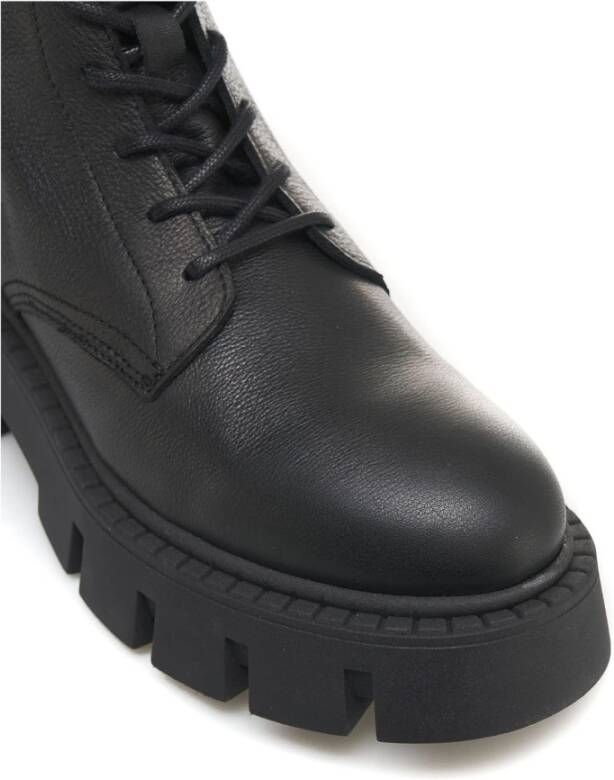 Copenhagen Shoes Leren Combat Boots met Ritsluiting Black Dames