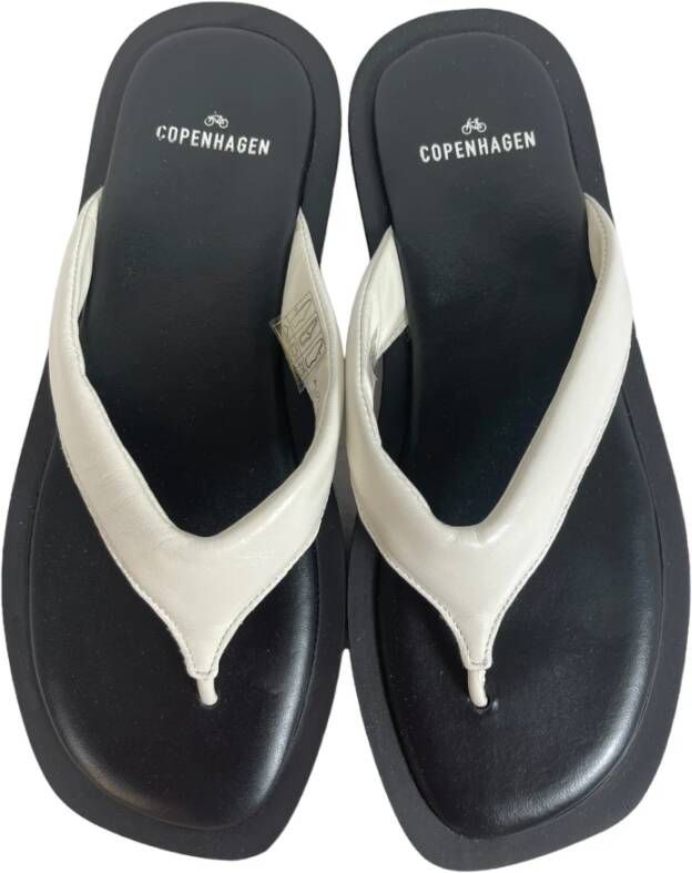 Copenhagen Shoes Nappa Leren Sandalen Zwart Wit White Dames