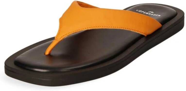 Copenhagen Shoes Nappa Leren Teenslipper Sandalen Orange Dames