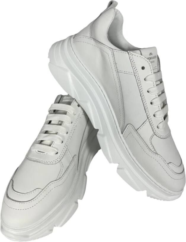 Copenhagen Shoes Copenhagen Cph40 Vitello Dames Platform Sneakers Wit Dames