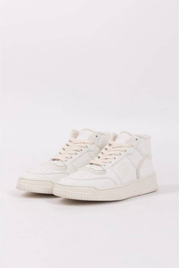 Copenhagen Shoes Hoge Top Sneaker Vitello Wit Crème Wit Dames