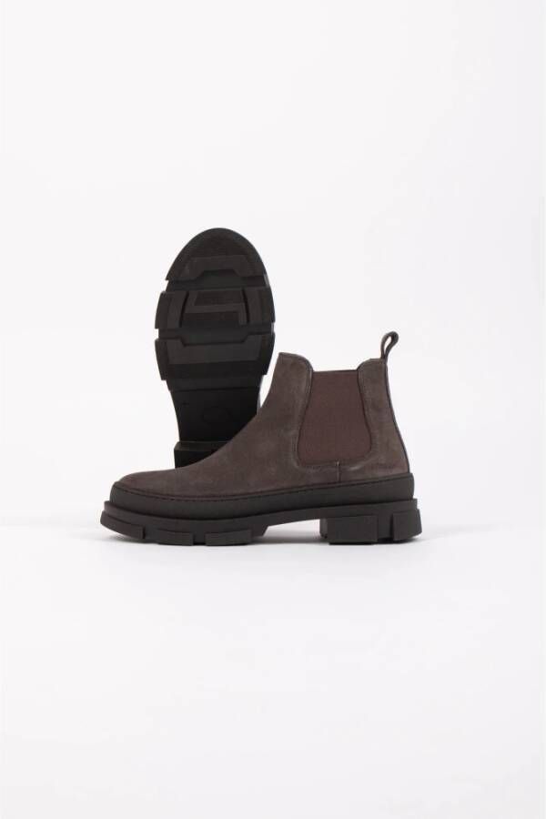 Copenhagen Shoes Suede Chelsea Boot Brown Heren