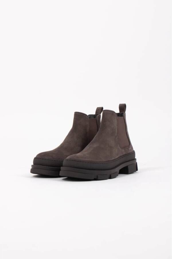 Copenhagen Shoes Suede Chelsea Boot Brown Heren