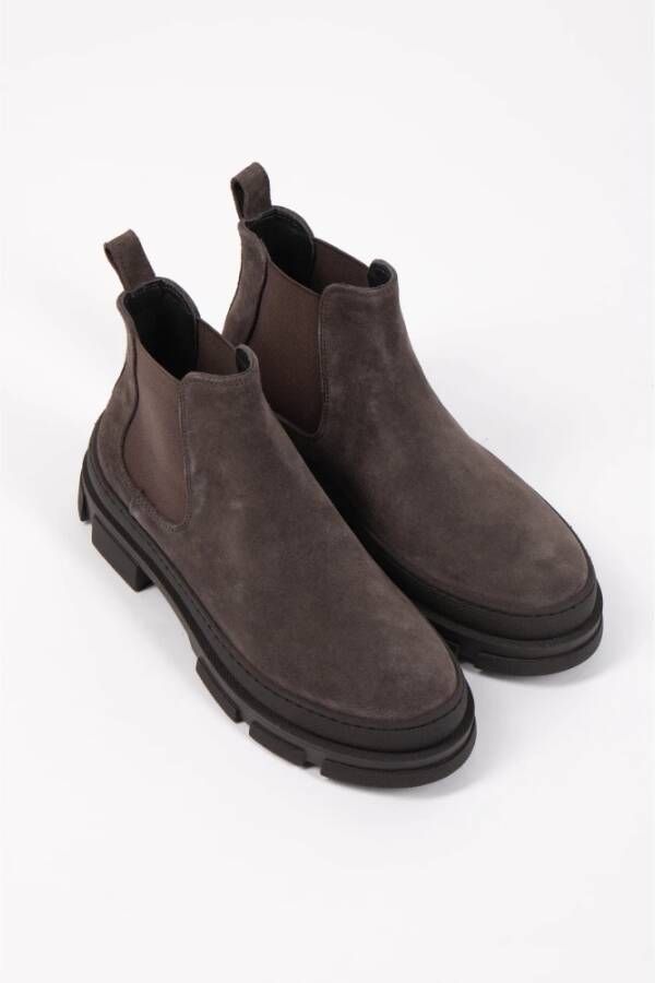 Copenhagen Shoes Suede Chelsea Boot Brown Heren