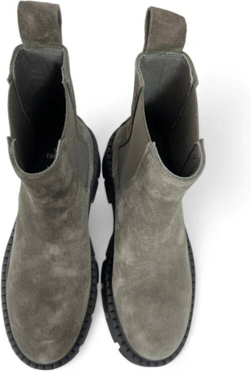 Copenhagen Shoes Suede Dameslaarzen met Stretch-inzetstukken Black Dames