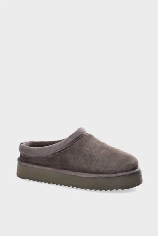 Copenhagen Shoes Suede Zwarte Pantoffels Beige Dames