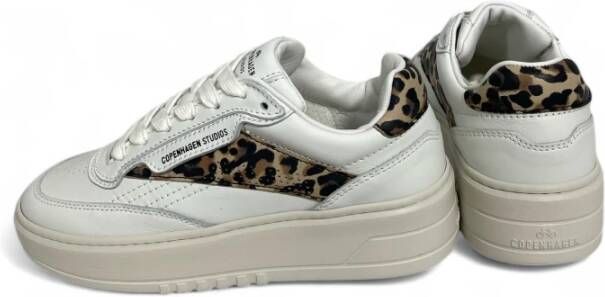 Copenhagen Shoes Witte leren sneakers met logodetails White Dames