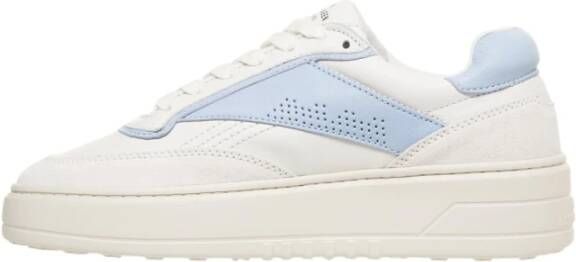 Copenhagen Shoes Witte Leren Sneakers met Unieke Stiksels White Dames