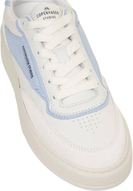 Copenhagen Shoes Witte Leren Sneakers met Unieke Stiksels White Dames