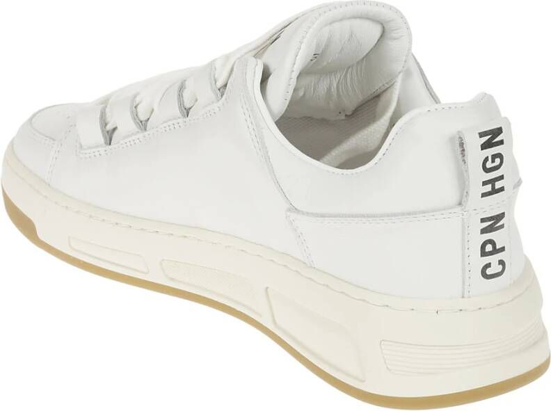 Copenhagen Shoes Zachte kalfsleren sneakers met logodetail White Dames