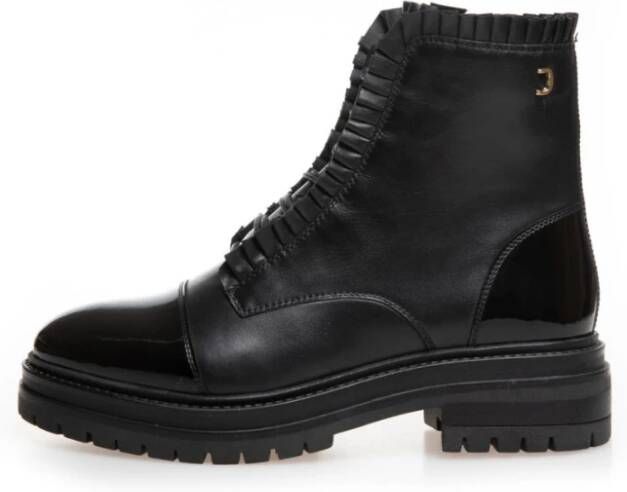 Copenhagen Shoes Zachte leren laars met hak- en teendetail Black Dames