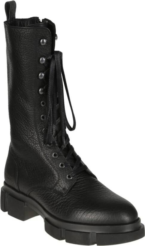 Copenhagen Shoes Zwarte Combat Veterlaarzen Black Dames