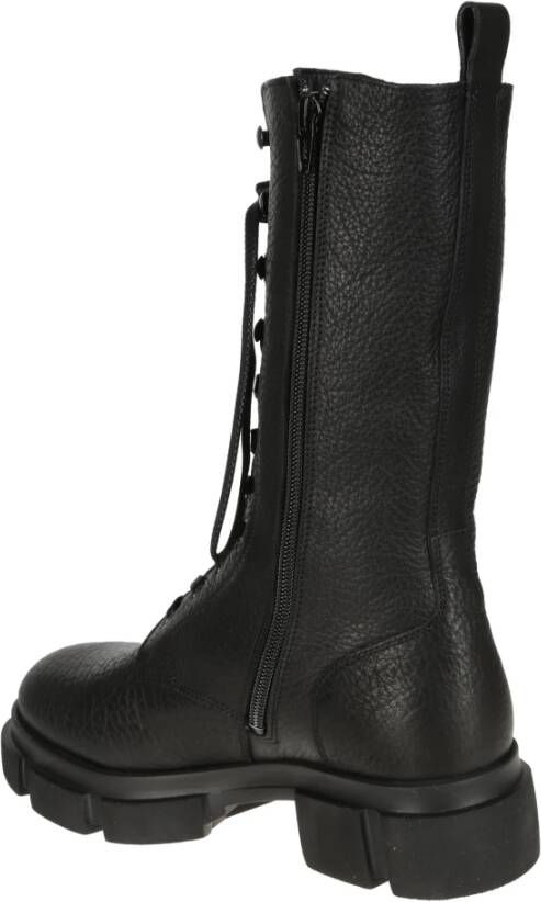 Copenhagen Shoes Zwarte Combat Veterlaarzen Black Dames