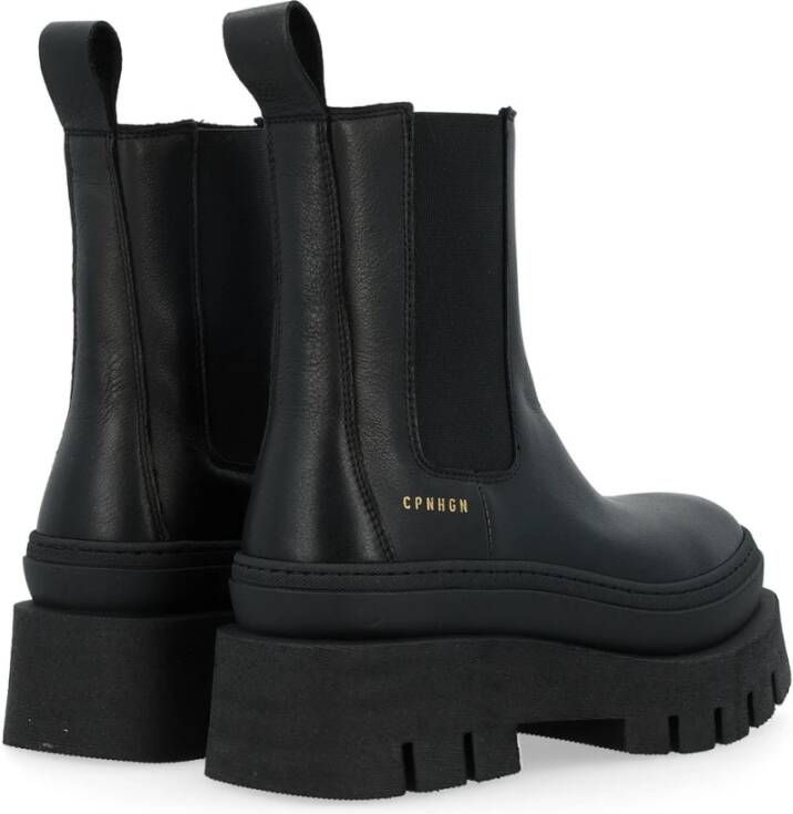 Copenhagen Shoes Zwarte Leren Chelsea Boot Black Dames