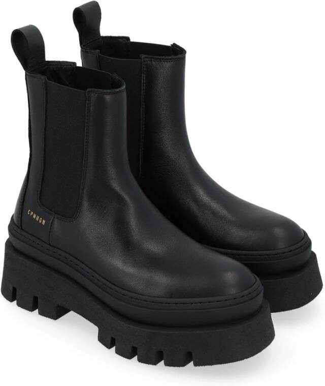 Copenhagen Shoes Zwarte Leren Chelsea Boot Black Dames