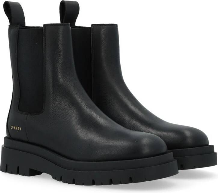 Copenhagen Shoes Zwarte Leren Chelsea Boot Black Dames