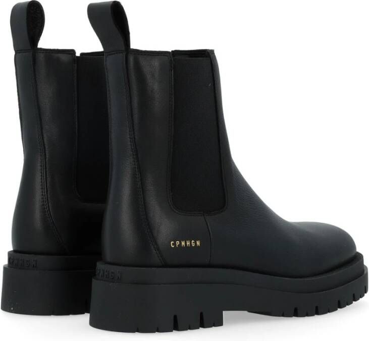 Copenhagen Shoes Zwarte Leren Chelsea Boot Black Dames