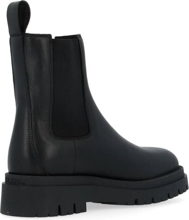 Copenhagen Shoes Zwarte Leren Chelsea Boot Black Dames