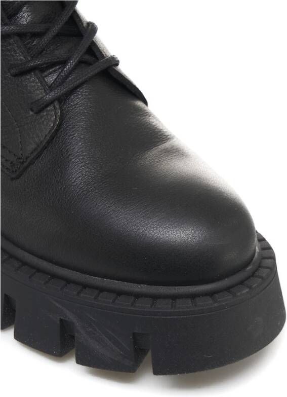 Copenhagen Shoes Zwarte leren enkellaarsjes met rits Black Dames