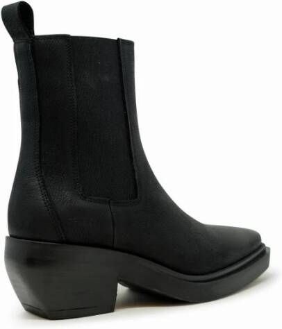 Copenhagen Shoes Zwarte Leren Enkellaarzen Black Dames