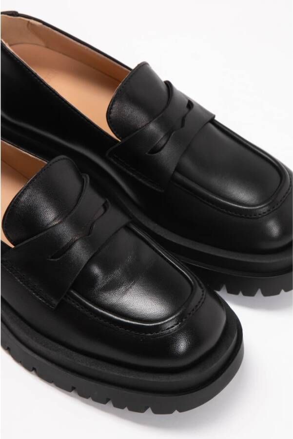 Copenhagen Shoes Zwarte Leren Slof Geborsteld Model Black Dames