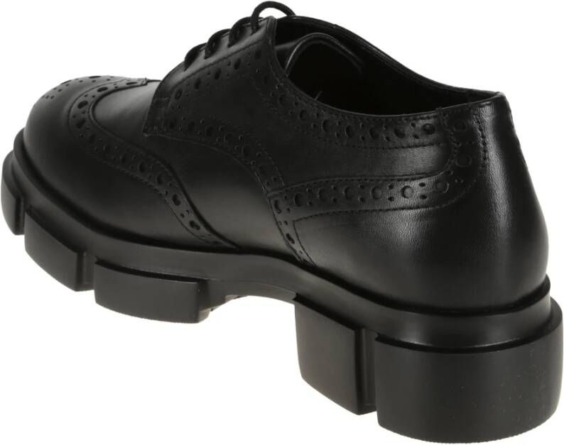 Copenhagen Shoes Zwarte leren veterschoenen Black Dames