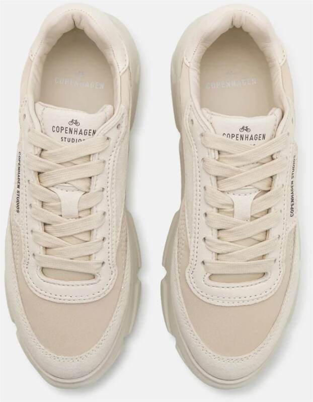 Copenhagen Studios Beige Leren Sneakers met Sportieve Silhouet Beige Dames