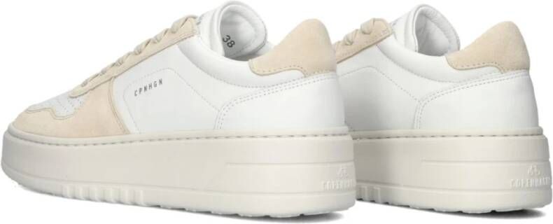 Copenhagen Studios Beige Suède Lage Sneakers White Dames