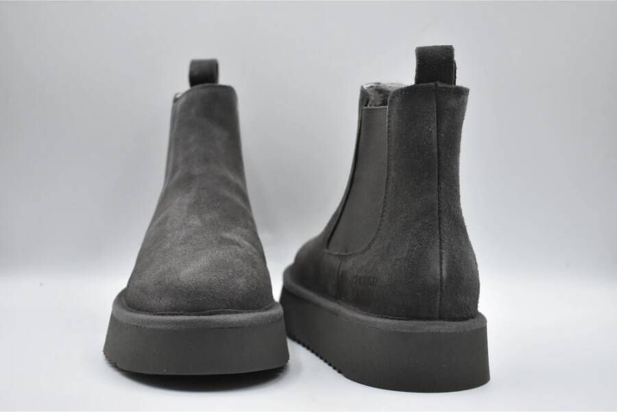 Copenhagen Studios Chique Rookkleurige Veterschoenen Gray Dames