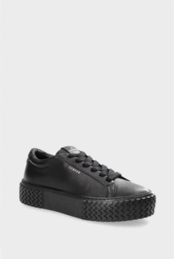 Copenhagen Studios Leren Lage Top Geborduurde Sneakers Black Dames