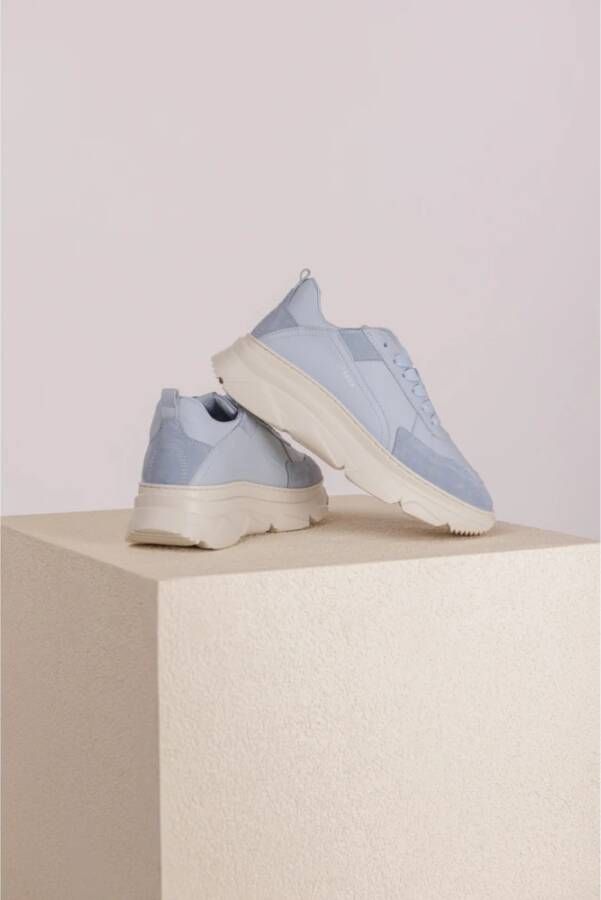 Copenhagen Studios Lichtblauwe Leren Mix Sneaker Blue Dames