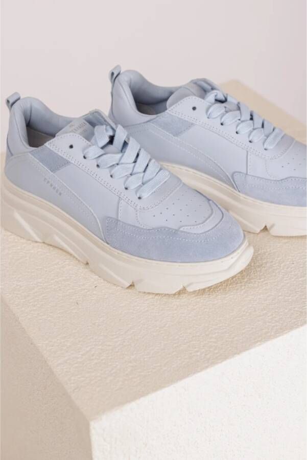 Copenhagen Studios Lichtblauwe Leren Mix Sneaker Blue Dames