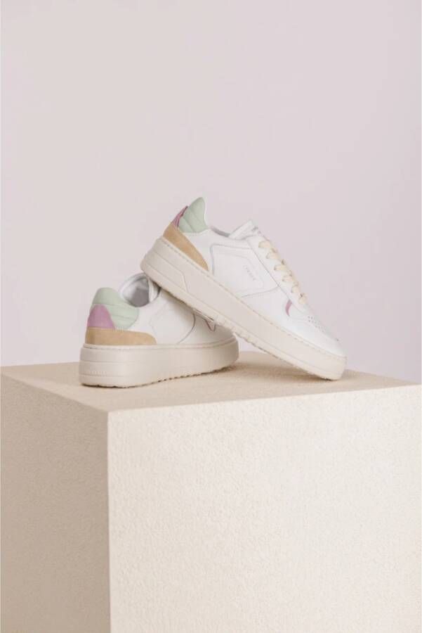 Copenhagen Studios Wit Mint Leren Mix Sneaker White Dames