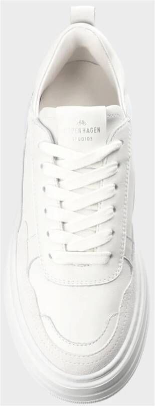 Copenhagen Studios Witte Suède Leren Sneakers met Geborduurde Details White Dames