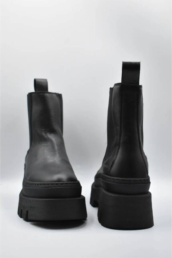 Copenhagen Studios Zwarte Chelsea Platte Schoenen Lichtgewicht Commando Black Dames