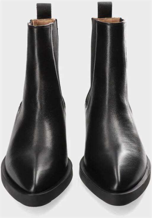 Copenhagen Studios Zwarte Leren Chelsea Boots Black Dames