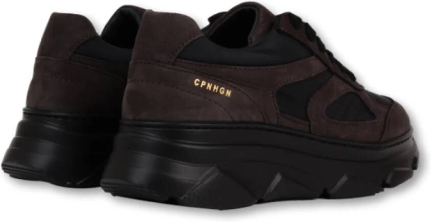 Copenhagen Studios Zwarte Sneaker met Bruine Details Black Dames