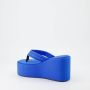 Coperni Platform Slip-On Sandalen Blue Dames - Thumbnail 3