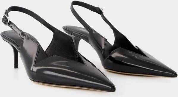 Coperni Zwarte Leren Stiletto Pumps met Uitsparing Black Dames