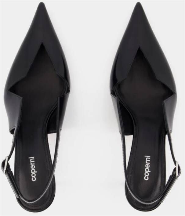 Coperni Zwarte Leren Stiletto Pumps met Uitsparing Black Dames