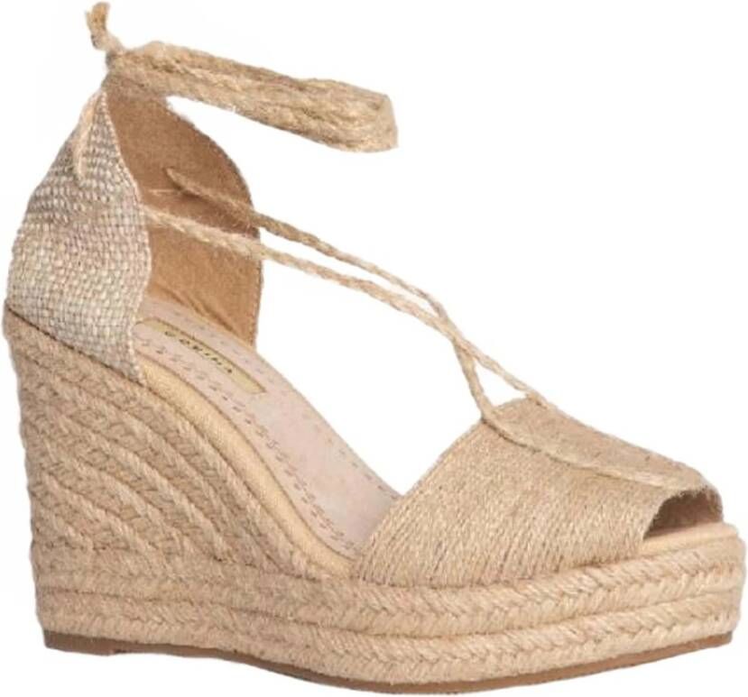 Corina Esparto wedges Beige Dames