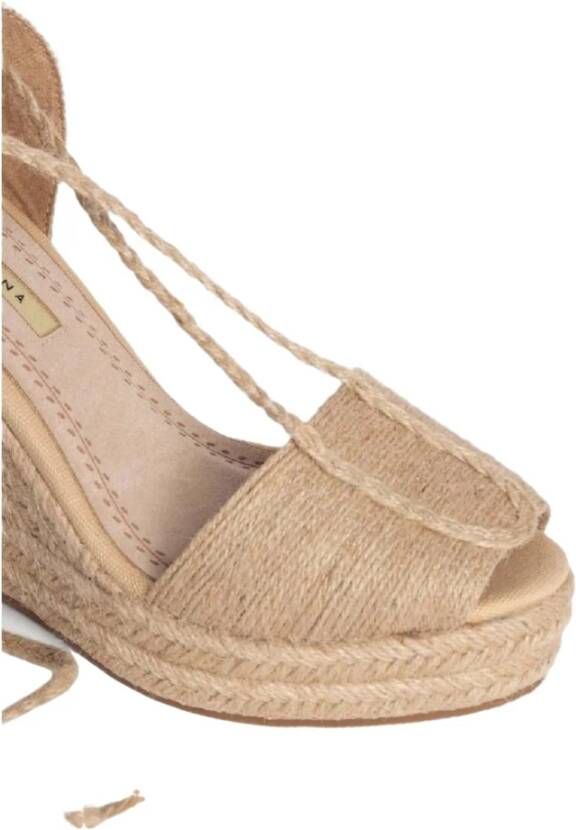 Corina Esparto wedges Beige Dames