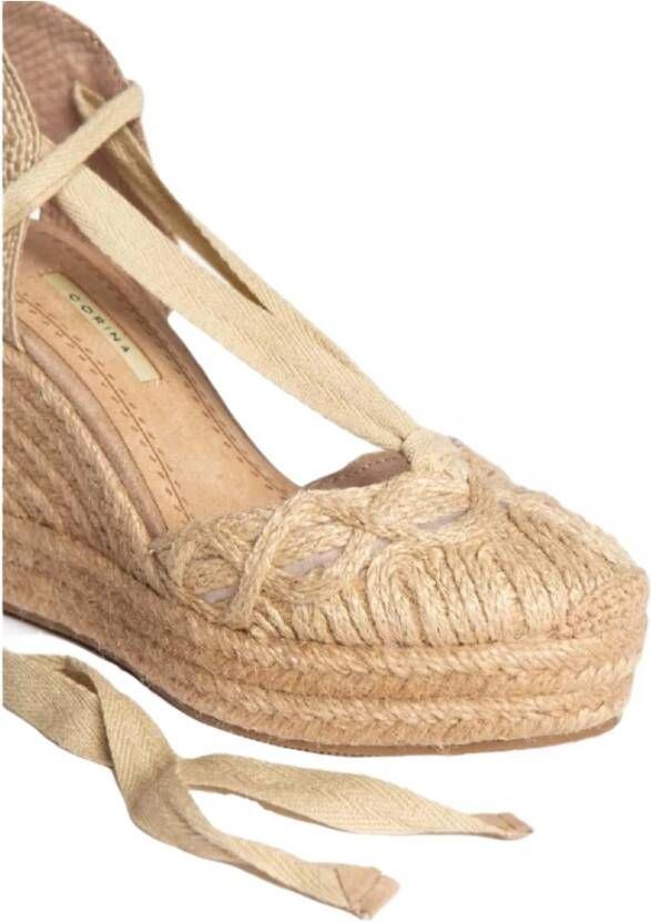 Corina Esparto wedges Beige Dames