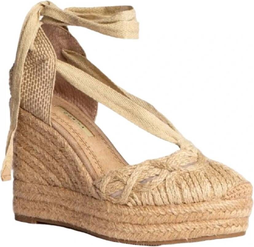 Corina Esparto wedges Beige Dames