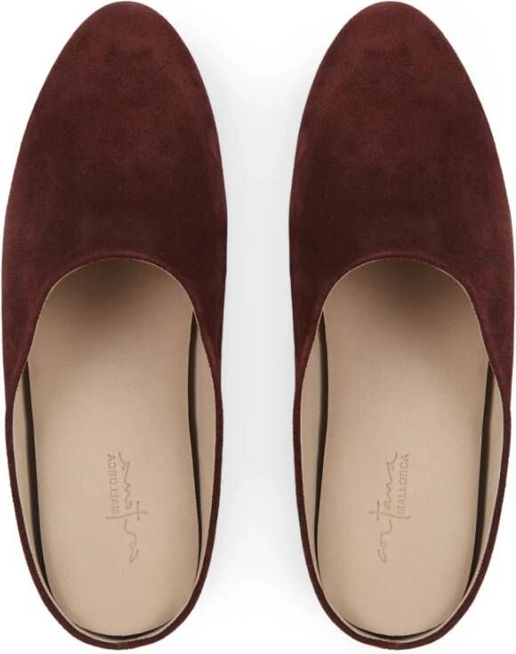 Cortana Handgemaakte Bordeaux Suede Babucha Red Dames