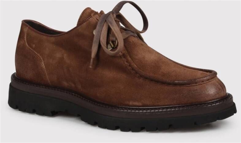 Corvari Chocolade Suède Veterschoenen Brown Heren