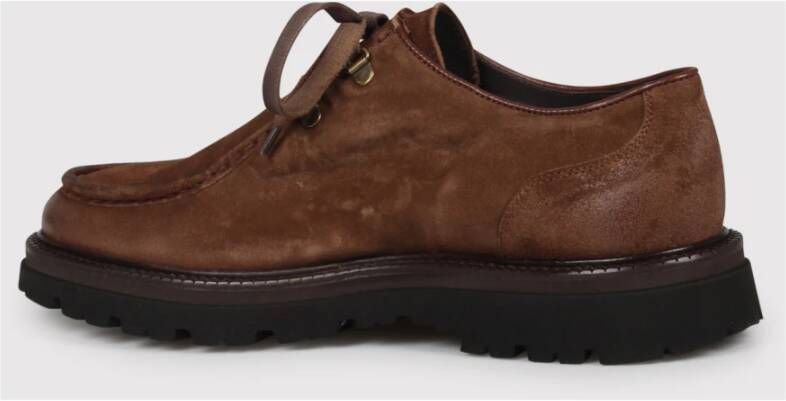 Corvari Chocolade Suède Veterschoenen Brown Heren