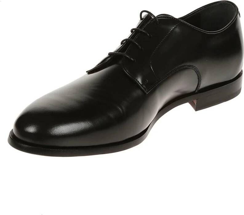 Corvari Elegante Leren Derby Schoenen met Veters Black Heren