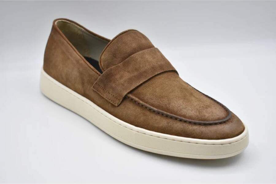 Corvari Stijlvolle Leren Schoenen Brown Heren