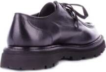 Corvari Zwarte Leren Derby Platte Schoenen Black Heren